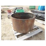 36in. Round Steel Burning Ring,20in. H Sides,1/2in