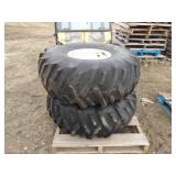 2-Firestone 13.50-16.1 Tires on 8 Hole Rims