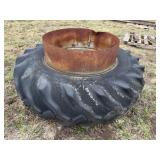 18.4-34 Tire on Rim w/11in. Band