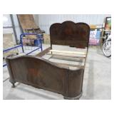 Vintage Wood Bed Frame 56inWx77inL,