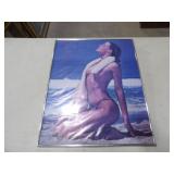 Glistening Beach Lady Print 16inWx20inT
