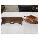 Wood Heart Shelf 17.25inWx6inT, &