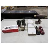 Desk Lamp, Pencil Sharpener, Book Ends, Misc,