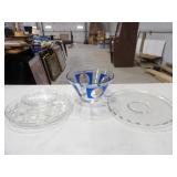 Anchor Hocking Cake Stand/Dip Tray Clear Crossing