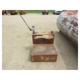 L Shaped Service Tank w/Hand Pump,