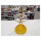 Oil Lamp Base w/Amber Bottom, Approx. 12in T