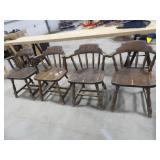 4 Wood Dining Chairs