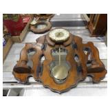 Battery Clock w/Sconces & Mirrors 24inWx22inT