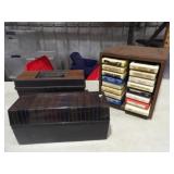 Approx. 54 8-Track Tapes in 2 Hard Cases &