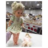 24inT Vintage Doll, 12in. Porcelain Doll