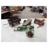 3-Pressed Steel Farm Toys 2-Wagons,Hay Baler &1-JD