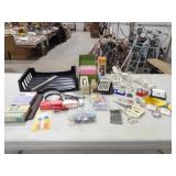 Misc. Desk Supplies- 3 Ext. Cords, Magnets, etc.
