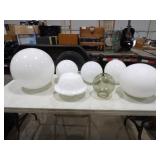 7 Various Size Light Globes/Covers