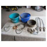 Pails, Chains, Tank Heater, Misc. Items