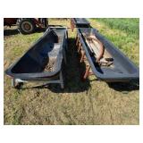 2-10ft. Feed Bunks, Poly Not Greatest, Frame OK
