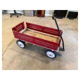 Red-White 4 Wheel Wagon w/Sides