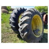 2-18.4-38 Tires on JD Rims w/10in. Bands &Hardware