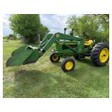 1968 John Deere 2020 Gas,Single Hyd.w/JD 48 Loader
