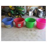 3-Utility Pails & Hanging Feed Pail