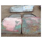 Pair of Red/Green Doors w/Glass