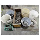 10 Containers of Various Size Bolts