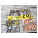 Approx 10-ND License Plates