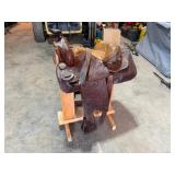 Leather Saddle w/Stand