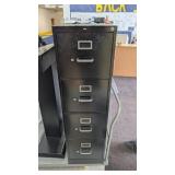 HON 4 Drawer Black Metal File Cabinet,