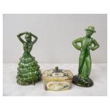 Pair of Vintage Chalkware Flamenco Dancers &