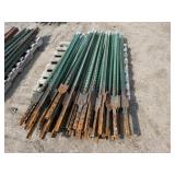 Approx. 51 Fence Posts, 6ft. Long (Green)