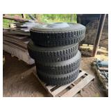 4-Goodyear 11R-22.5 Tires on 8 Hole Rims