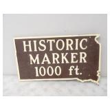 South Dakota "Historic Marker 1000ft" Heavy Sign,