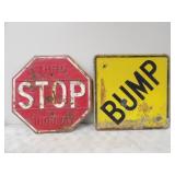Stop Sign 24inx24in, Bump Sign 24inx24in