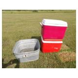 Galvanized Square Tub 22.5x22.5 w/12in Sides, &