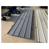 Approx. 19- 12ftLx3ftw Gray Metal Sheets