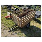 Wood Pull Behind Yard Wagon, 40inLx31inW,