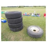1-245/75R16 Tire on 8 Hole Rim &