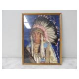 Tom Many Guns Framed Portrait, 13inWx17inT
