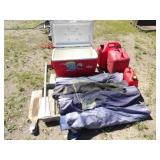 4 Folding Lawn Chairs, Igloo 48Qt Cooler, &