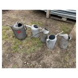 5 Galvanized Oil Cans