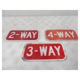 2-Way, 3-Way & 4-Way Metal Signs, 12inWx6inT