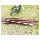 10 Brown Fence Posts 6ft Long