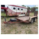 Tandem Axle Metal Bed Trailer, 75inWx10ftL, w/