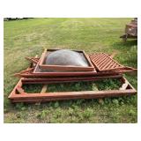 Wooden Gazebo w/Lattice Walls & Dome Roof,