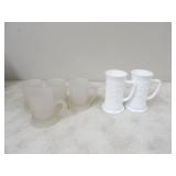 4-10oz 1980 Frosted Crystal Tankards Tiara/Indian