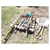 Asst. Shovels/Rakes, Welding Rods, Limb Cutter,