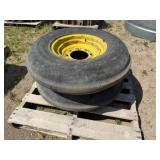 2-6ply 7.50-16 Single Rib Tires on 8 Hole Rims