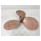 Copper Boat Propeller, 22inW, 3 Fins 10.5in Each