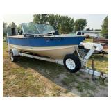 1986 Lund 17ft Tyee 5.3 Boat w/Mercury 90hp Motor,