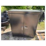Hon 2 Door Black Metal Cabinet 36x18x42